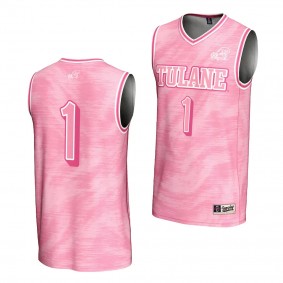 Tulane Green Wave Pink #1 Lightweight Basketball Jersey Unisex