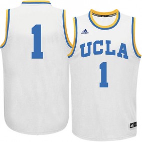 Male UCLA Bruins #1 White Basketball Jersey