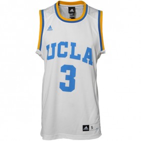 Male UCLA Bruins #3 White Basketball Jersey