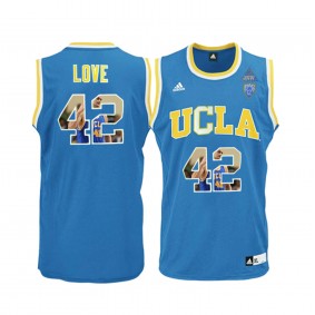 Male UCLA Bruins #42 Kevin Love Blue PAC 12 Basketball Jersey With Player Pictorial