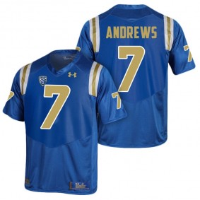 UCLA Bruins Darren Andrews #7 Royal College PAC-12 2017 Season New Under Armour Player Jersey