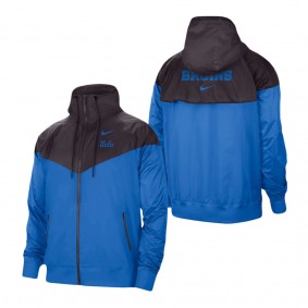 UCLA Bruins Windrunner Raglan Full-Zip Jacket Charcoal Blue