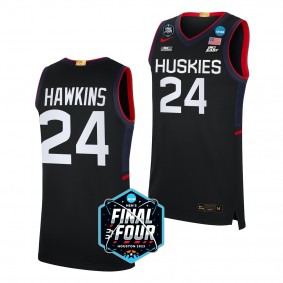 UConn Huskies Jordan Hawkins 2023 NCAA Final Four Mens Basketball Jersey Black #24