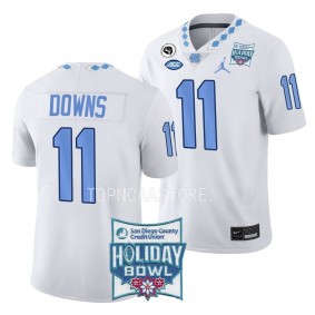 Josh Downs UNC Tar Heels White 2022 Holiday Bowl Limited Football Jersey