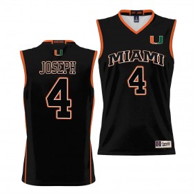 Miami Hurricanes Bensley Joseph NIL Basketball Black Lightweight Jersey Unisex