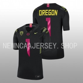 Oregon Ducks Breast Cancer Awareness 2022-23 Black Unisex Jersey Alternate Limited