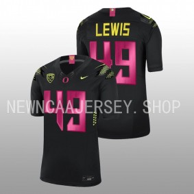 Camden Lewis Oregon Ducks Breast Cancer Awareness 2022-23 Black Unisex Jersey Alternate Limited