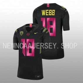 Spencer Webb Oregon Ducks Breast Cancer Awareness 2022-23 Black Unisex Jersey Alternate Limited