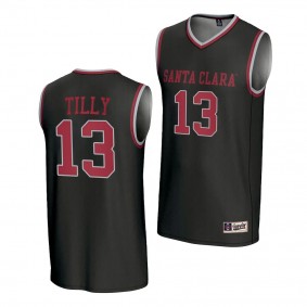 Santa Clara Broncos Christoph Tilly Mens Basketball Black NIL Lightweight Jersey Unisex