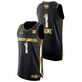 Zia Cooke #1 Black South Carolina Gamecocks Golden Edition 2022 NCAA National Champions Jersey