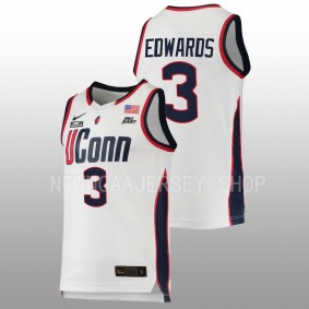 Aaliyah Edwards #3 White UConn Huskies 2022-23 Replica Women's Basketball Jersey