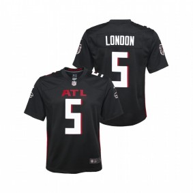 Atlanta Falcons Drake London 2022 NFL Draft Black Youth Game Jersey #5