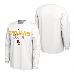 USC Trojans On Court Long Sleeve T-Shirt White