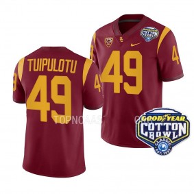 Tuli Tuipulotu USC Trojans 2023 Cotton Bowl Cardinal Men College Football 49 Jersey