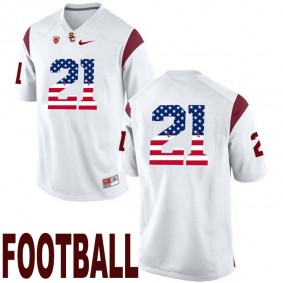 USC Trojans #21 Adoree' Jackson White USA Flag College Football Fashion Jersey