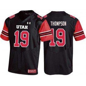 Utah Utes #19 Black College Football Bryan Thompson Jersey