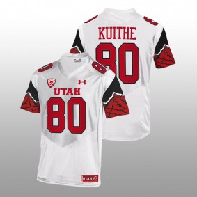 Utah Utes Brant Kuithe #80 Jersey White College Football