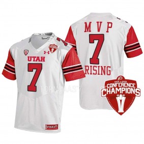 2022 Pac-12 FCG MVP Cameron Rising Utah Utes #7 Red Jersey Men's