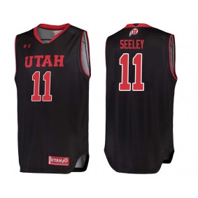 Utah Utes #11 Black College Basketball Chris Seeley Jersey