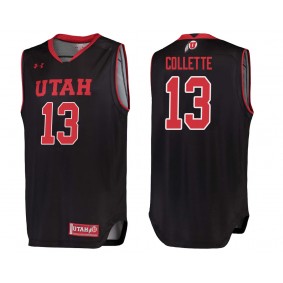 Utah Utes #13 Black College Basketball David Collette Jersey