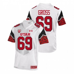 Utah Utes Jordan Gross #69 NFL Alumni Jersey White College Football