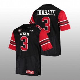 Utah Utes Mohamoud Diabate #3 Jersey Black College Football