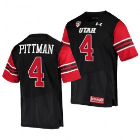 Utah Utes Mycah Pittman Jersey College Football Black #4 Men's Shirt