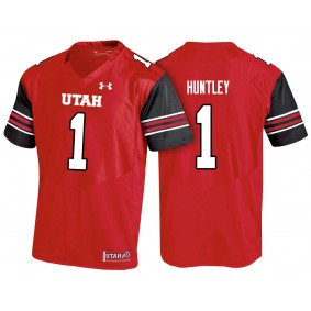 Utah Utes #1 Red College Football Tyler Huntley Jersey