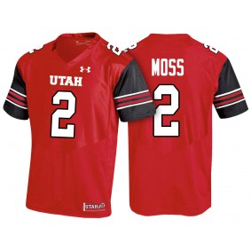 Utah Utes #2 Red College Football Zack Moss Jersey