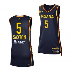 Indiana Fever Victaria Saxton Navy #5 2023 WNBA Draft Jersey Explorer Edition Unisex