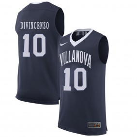 Donte DiVincenzo #10 Navy Blue College Basketball Villanova Wildcats Jersey