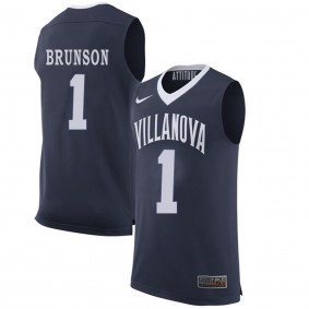 Jalen Brunson #1 Navy Blue College Basketball Villanova Wildcats Jersey