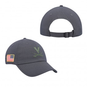 Virginia Cavaliers Nike Veteran's Day Tactical Heritage86 Adjustable Hat Charcoal