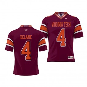 Mansoor Delane Virginia Tech Hokies Maroon NIL Player Football Youth Jersey