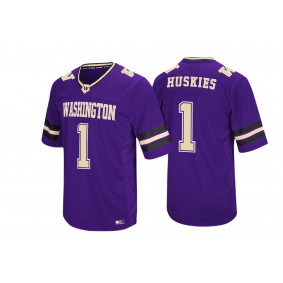 #1 Washington Huskies Purple Colosseum Hail Mary II Football Jersey