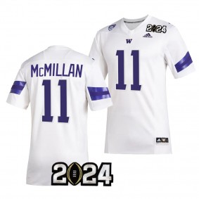 Washington Huskies 2024 College Football Playoff Jalen McMillan #11 White Men's National Championship Jersey