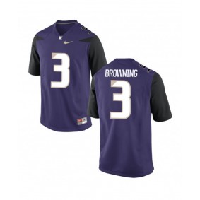 Washington Huskies Football #3 Purple College Jake Browning Jersey