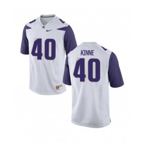 Washington Huskies Football #40 White College Ralph Kinne Jersey