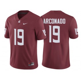 Washington State Cougars #19 Crimson College Football Brandon Arconado Jersey