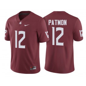 Washington State Cougars #12 Crimson College Football Dezmon Patmon Jersey