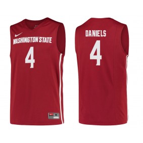 Washington State Cougars #4 Cardinal College Basketball Viont'e Daniels Jersey