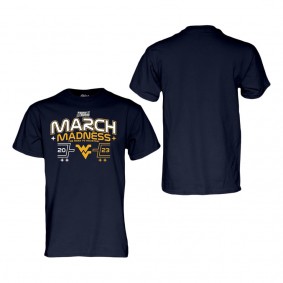 West Virginia Mountaineers Blue 84 2023 NCAA Men's Basketball Tournament March Madness T-Shirt Navy