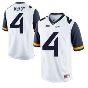 West Virginia Mountaineers #4 White College Alumni Football Kennedy McKoy Jersey