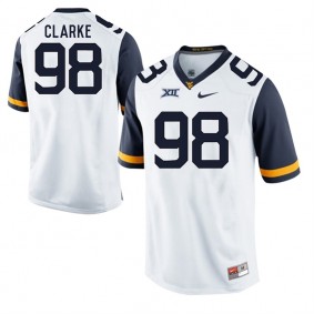 West Virginia Mountaineers #98 White College Alumni Football Will Clarke Jersey