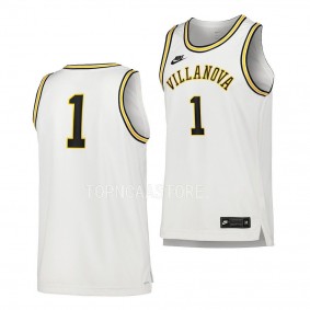 Villanova Wildcats Replica Basketball #1 White Jersey