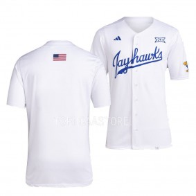 Kansas Jayhawks College Baseball White Retail Jersey Unisex