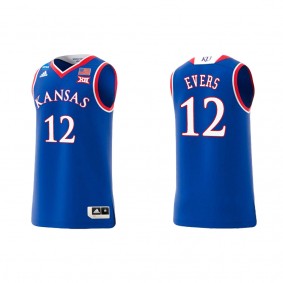 Wilder Evers Kansas Jayhawks adidas Swingman Replica College Basketball Jersey Royal