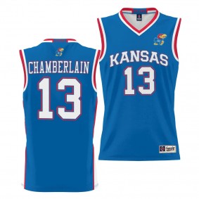 Wilt Chamberlain Kansas Jayhawks #13 Royal NIL Basketball Jersey Unisex Lightweight