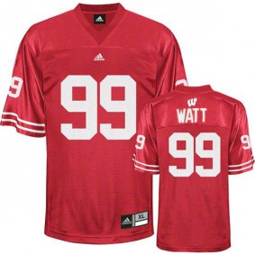 Male Wisconsin Badgers #99 J.J. Watt Red Football Jersey