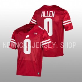 Wisconsin Badgers Braelon Allen #0 NIL Replica Jersey Red Pick-A-Player